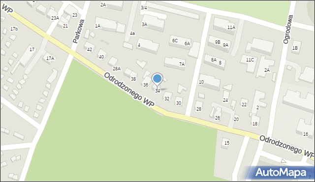 Sława, Odrodzonego Wojska Polskiego, 34, mapa Sława