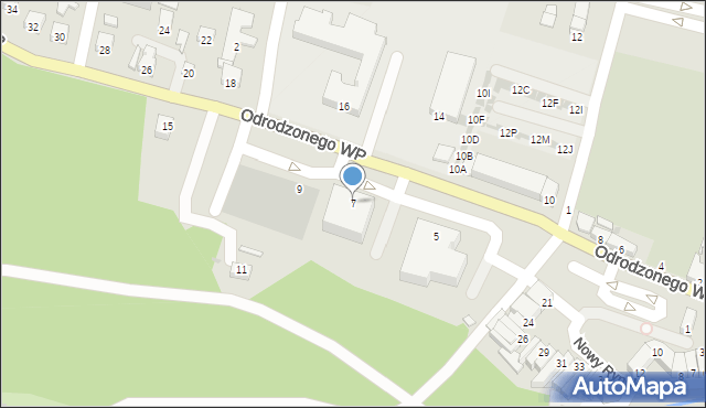 Sława, Odrodzonego Wojska Polskiego, 7, mapa Sława