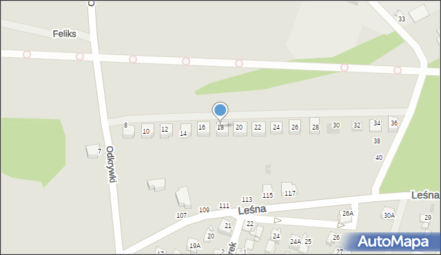 Sosnowiec, Odkrywki, 18, mapa Sosnowca