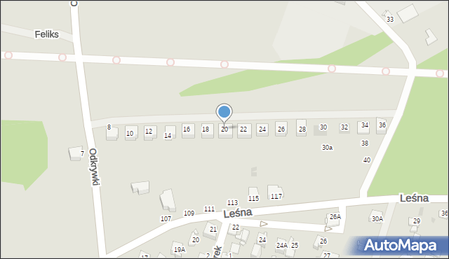 Sosnowiec, Odkrywki, 20, mapa Sosnowca