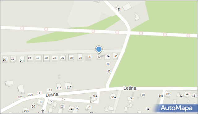 Sosnowiec, Odkrywki, 32, mapa Sosnowca
