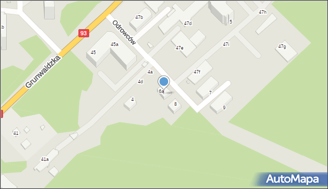 Świnoujście, Odrowców, 6b, mapa Świnoujście