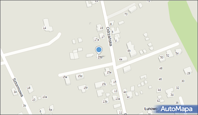 Świnoujście, Odrzańska, 17b, mapa Świnoujście