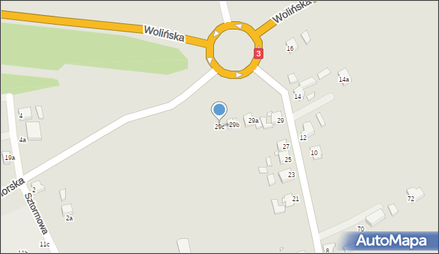 Świnoujście, Odrzańska, 29c, mapa Świnoujście