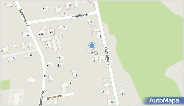 Świnoujście, Odrzańska, 3c, mapa Świnoujście