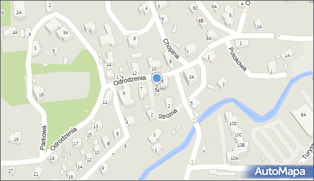 Szklarska Poręba, Odrodzenia, 5a, mapa Szklarska Poręba