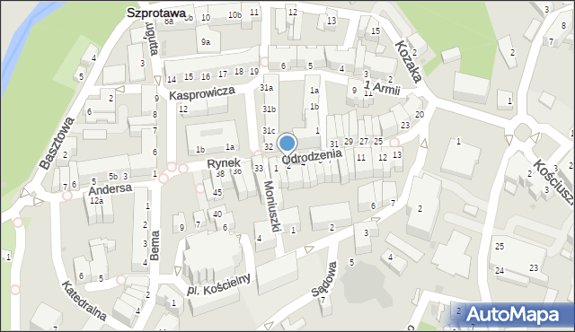 Szprotawa, Odrodzenia, 2, mapa Szprotawa