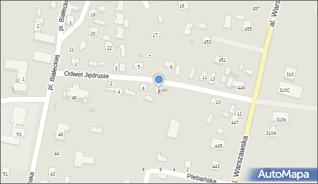 Tarnobrzeg, Odwet Jędrusie, 8, mapa Tarnobrzegu