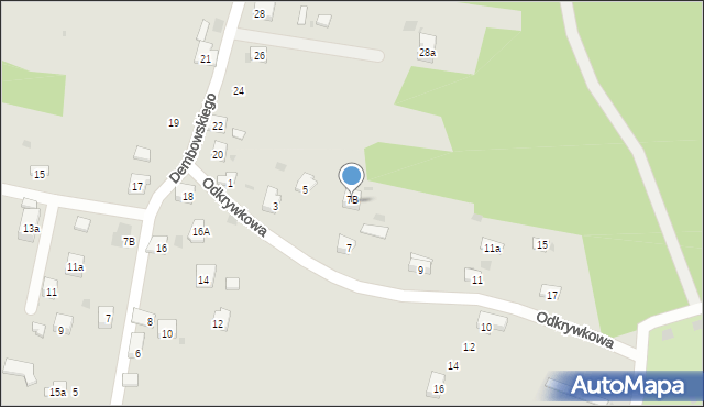 Trzebinia, Odkrywkowa, 7a, mapa Trzebinia