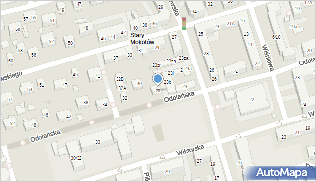 Warszawa, Odolańska, 28, mapa Warszawy