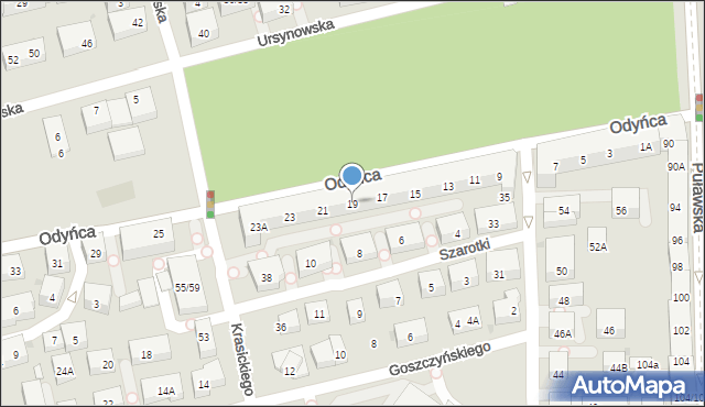 Warszawa, Odyńca Antoniego Edwarda, 19, mapa Warszawy