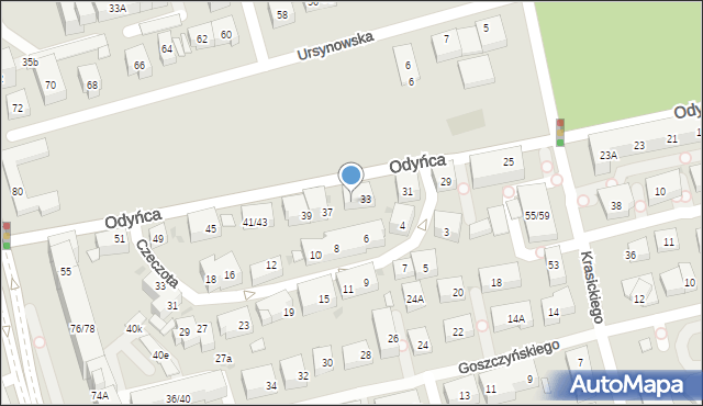 Warszawa, Odyńca Antoniego Edwarda, 35, mapa Warszawy