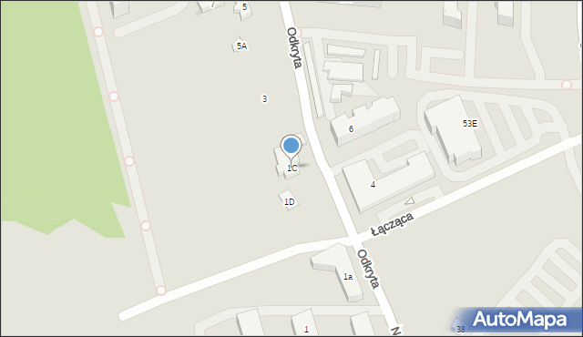 Warszawa, Odkryta, 1C, mapa Warszawy