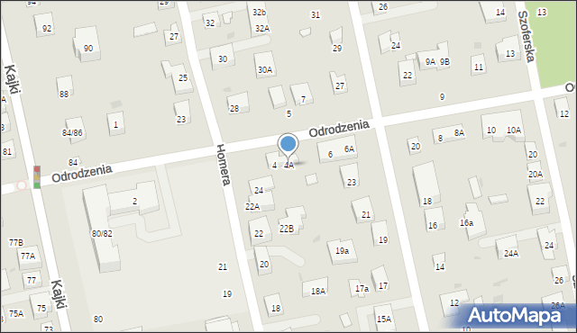 Warszawa, Odrodzenia, 4A, mapa Warszawy