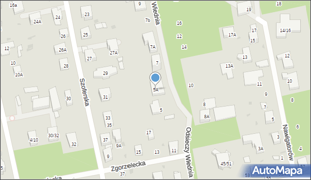 Warszawa, Odsieczy Wiednia, 5A, mapa Warszawy