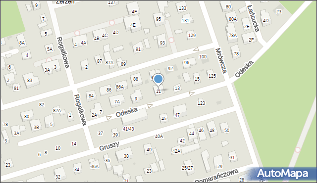 Warszawa, Odeska, 11, mapa Warszawy