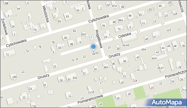 Warszawa, Odeska, 14, mapa Warszawy