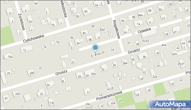Warszawa, Odeska, 8, mapa Warszawy