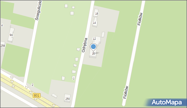 Warszawa, Odrębna, 10, mapa Warszawy