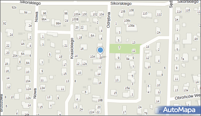 Wejherowo, Odrębna, 10, mapa Wejherowo