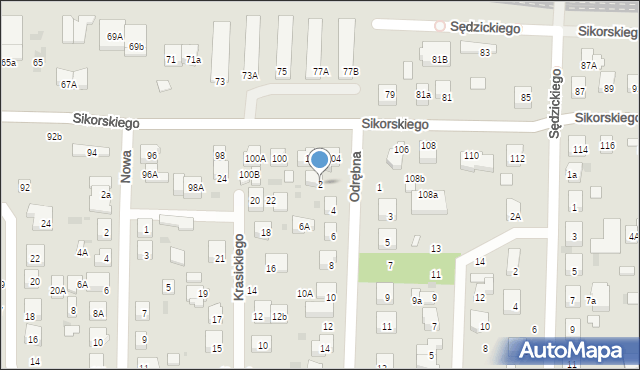 Wejherowo, Odrębna, 2, mapa Wejherowo