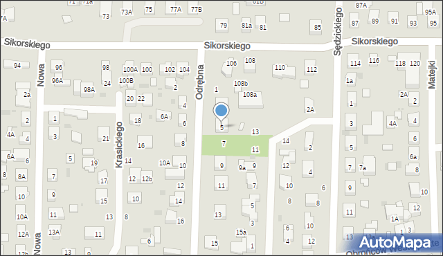 Wejherowo, Odrębna, 5, mapa Wejherowo