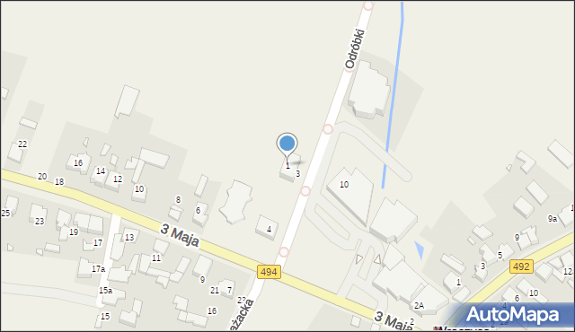 Wręczyca Wielka, Odróbki Józefa, ks., 1, mapa Wręczyca Wielka