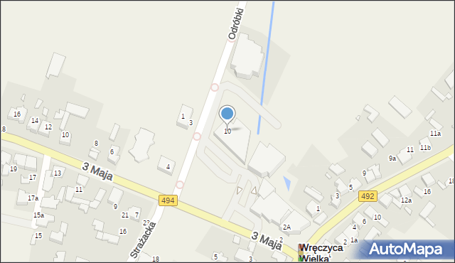 Wręczyca Wielka, Odróbki Józefa, ks., 10, mapa Wręczyca Wielka