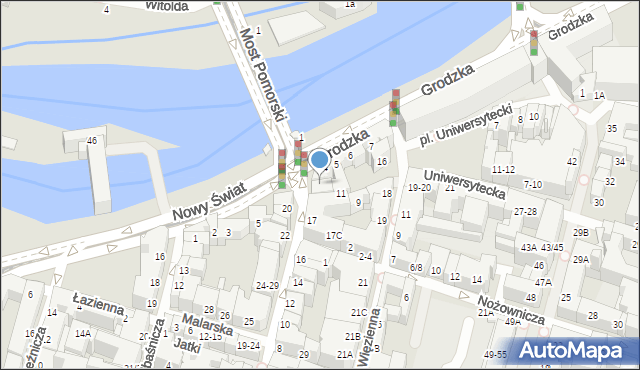 Wrocław, Odrzańska, 18/19, mapa Wrocławia