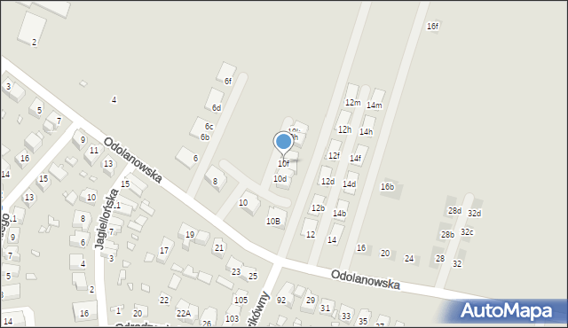 Wrocław, Odolanowska, 10f, mapa Wrocławia