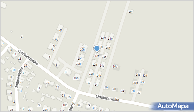 Wrocław, Odolanowska, 12f, mapa Wrocławia