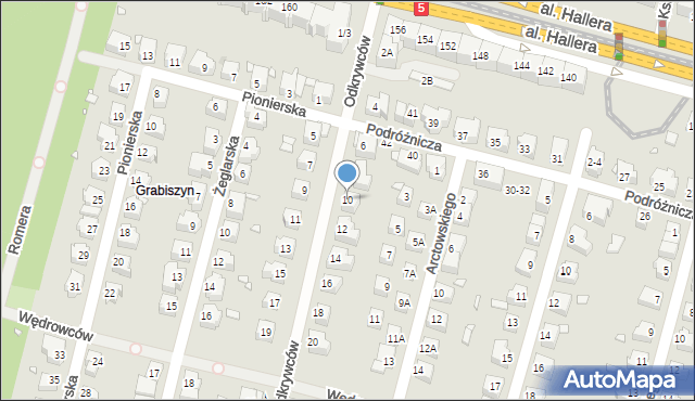 Wrocław, Odkrywców, 10, mapa Wrocławia