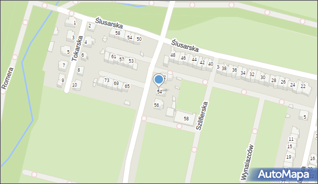 Wrocław, Odkrywców, 54, mapa Wrocławia