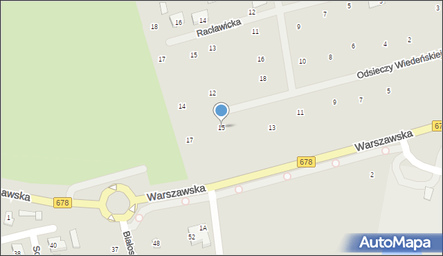 Wysokie Mazowieckie, Odsieczy Wiedeńskiej, 15, mapa Wysokie Mazowieckie