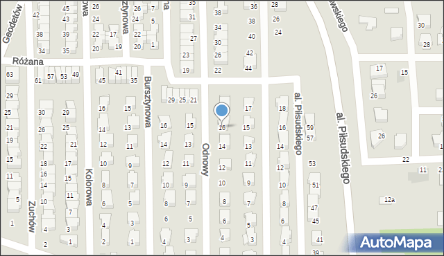 Wyszków, Odnowy, 16, mapa Wyszków