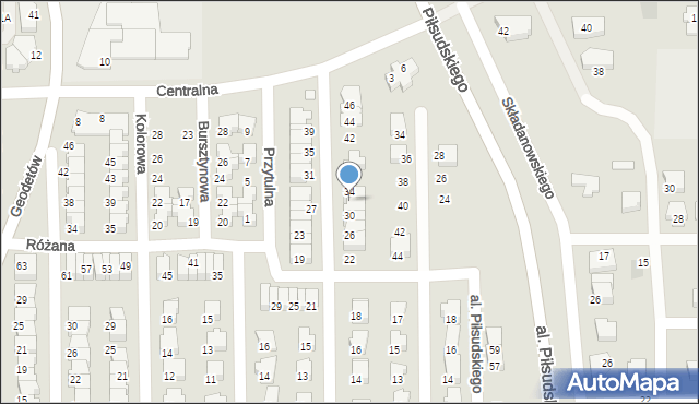 Wyszków, Odnowy, 32, mapa Wyszków