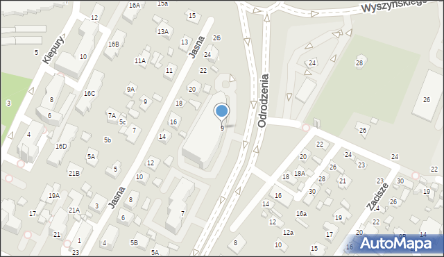 Zamość, Odrodzenia, 9, mapa Zamościa