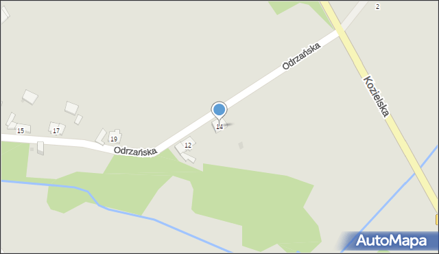 Zdzieszowice, Odrzańska, 14, mapa Zdzieszowice