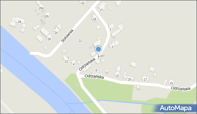Zdzieszowice, Odrzańska, 5, mapa Zdzieszowice