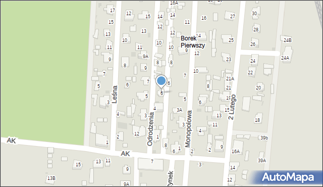 Zwierzyniec, Odrodzenia, 6, mapa Zwierzyniec