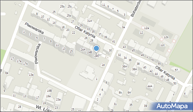 Brzeg, Ofiar Katynia, 24C, mapa Brzeg