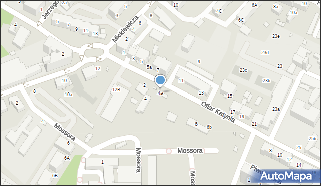 Brzeg, Ofiar Katynia, 4a, mapa Brzeg