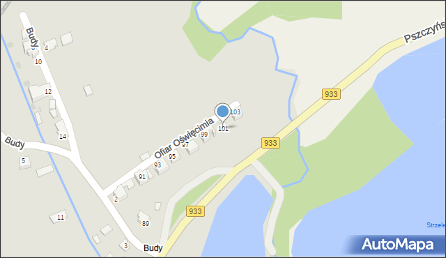 Brzeszcze, Ofiar Oświęcimia, 101, mapa Brzeszcze