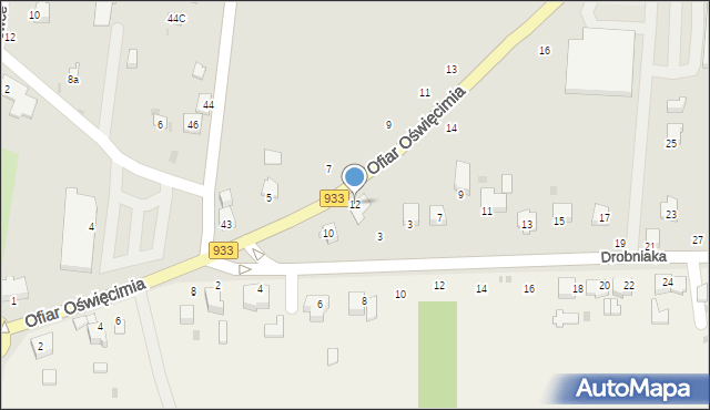 Brzeszcze, Ofiar Oświęcimia, 12, mapa Brzeszcze