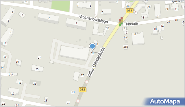 Brzeszcze, Ofiar Oświęcimia, 31, mapa Brzeszcze