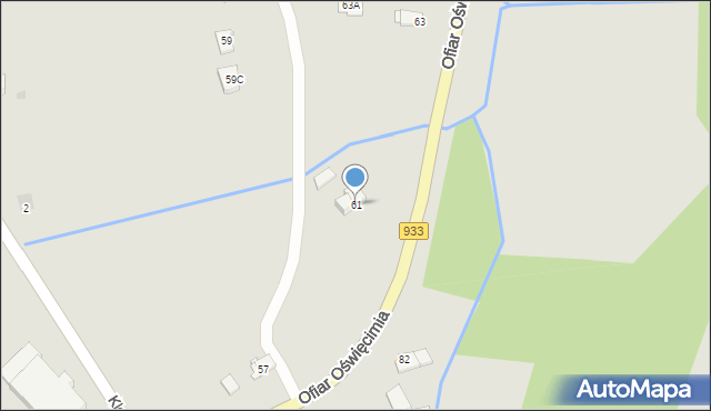 Brzeszcze, Ofiar Oświęcimia, 61, mapa Brzeszcze
