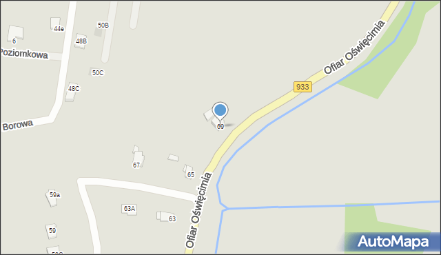 Brzeszcze, Ofiar Oświęcimia, 69, mapa Brzeszcze