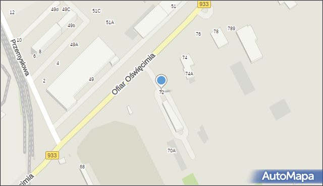 Brzeszcze, Ofiar Oświęcimia, 72, mapa Brzeszcze