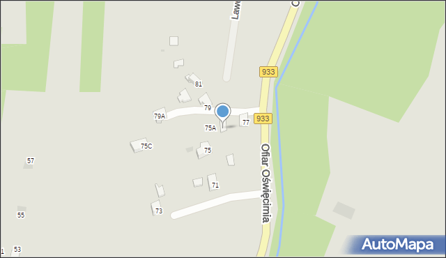 Brzeszcze, Ofiar Oświęcimia, 77A, mapa Brzeszcze