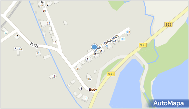 Brzeszcze, Ofiar Oświęcimia, 93, mapa Brzeszcze